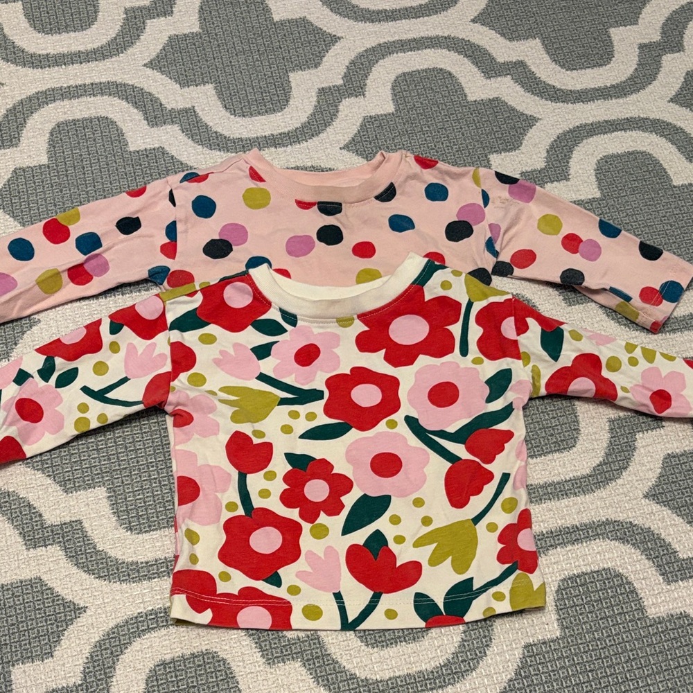 Baby Long-Sleeve Tops - Pink, Red, Green 6-12 months Hanna Andersson